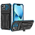 Miniatyrbilde 4 av 11: iPhone 14 Wallet Case - Funktionalitet och Militärklassat Skydd i Ett Blå