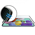 Miniatyrbillede 11 af 11: Galaxy A71 4-PACK Skärmskydd 2.5D Ram 9H 0,3mm HD-Clear Svart