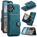 Miniatyrbild 5 av 11: iPhone 16 Plus - Smart och Elegant Plånboksskal Svart