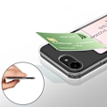 Miniatyrbild 11 av 11: iPhone 16E - Stötsäkert Silikonskal med Kortfack Transparent
