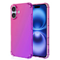 Pikkukuva 6 / 11: iPhone 16 Plus - Stilrent Skyddande Gradient Silikonskal Rosa/Grön