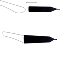 Miniatyrbilde 8 av 11: Justerbart Glasögonsnöre (Senilsnöre) Svart Vuxen 23-35cm