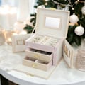 Miniatyrbillede 1 af 6: Elegant Smyckesförvaring för Modern & Retro Stil! Beige