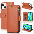 Miniatyrbild 3 av 11: iPhone15PLUS - Stilrent Fodral med Dragkedja, Flip-Fodral med Axelrem Rosa guld