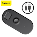Pikkukuva 3 / 7: Effektfull Baseus 3 i 1 Qi Tr�dl�sladdnings Platta Svart