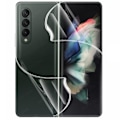 Miniatyrbillede 3 af 10: 2-PACK 3-in-1 Samsung Galaxy Z Fold 3 Hydrogel Skärmskydd Transparent/Genomskinlig