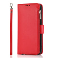 Pikkukuva 1 / 11: Elegant plånboksfodral i mikrofiberläder med dragkedja - iPhone 15 Pro Red