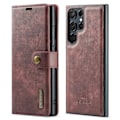Pikkukuva 10 / 11: Galaxy S23 Ultra - Multifunktionellt Läderfodral med Ställ Brun