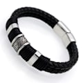 Miniatyrbillede 6 af 11: Stilsäkert Armband i Flätat PU-Läder Guld 19CM 