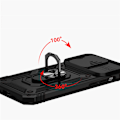 Miniatyrbilde 9 av 11: iPhone 13 - Stilrent Skyddsskal med Praktisk Ringhållare Svart