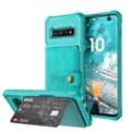 Samsung Galaxy S10 - Skyddande Skal med Kortfack Grön