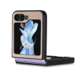 Miniatyrbillede 8 af 11: Galaxy Z Flip 5 - Elegant Litchi-mönstrat skal Red