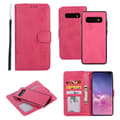 Plånboksfodral med Skalfunktion- Samsung Galaxy S10 (LEMAN) Rosa