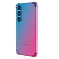 S24 - Gradient luftkudd-TPU-fodral Blå/Rosa