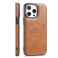 iPhone 12 / 12 Pro - Slimmat kortfodral i stilren design Ljusbrun