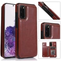 Miniatyrbillede 4 af 11: Elegant Skyddsskal med Kortfack - Samsung Galaxy S20 Plus Vit
