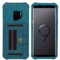 Samsung Galaxy S9 - Stilrent Skyddsskal med Kortfack Blå Blå