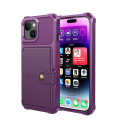 Pikkukuva 1 / 11: Elegant plånboksfodral i lyxigt PU-läder för iPhone 15 Plus Purple