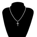 Pikkukuva 6 / 9: Exklusivt Stilrent Hög Kvalitet Kors Halsband Silver