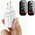 Miniatyrbillede 3 af 9: Baseus Praktiska Väggadapter Vit