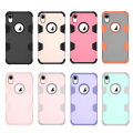 Pikkukuva 2 / 11: Stilsäkert Skyddsskal "Rugged Robot" för iPhone XR Rosa/Svart Rosa/Svart