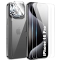 Miniatyrbilde 2 av 11: 3-in-1 iPhone 16 pro Fram- & Baksida + Kameralinsskydd Transparent