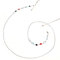 Pikkukuva 5 / 8: Elegant Glasögon-Kedja Senilsnöre (Kristall) Silver