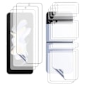 Miniatyrbillede 5 af 11: Fram- Baksida Skärmskydd Kameralinsskydd Hydrogel Z Flip4 3-pack Transparent