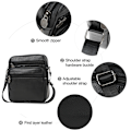 Pikkukuva 10 / 11: Stilren och Hållbar Crossbody Väska i Äkta Läder - Perfekt för Vardag och Resa Matte Kaffe