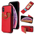 Skyddsskal med Kortfack - iPhone XR Röd Röd