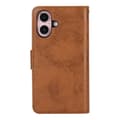 iPhone 16  LEMAN Fodral med Handledsrem & Skal Brun