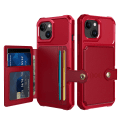 Miniatyrbilde 1 av 11: iPhone 15 - Elegant plånboksfodral i lyxigt PU-läder Red