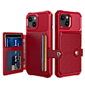 Pikkukuva 1 / 11: iPhone 15 - Elegant plånboksfodral i lyxigt PU-läder Red