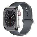 Klassisk og holdbar silikoneurrem til Apple Watch 38mm/40mm/41mm Mörkgrå Large