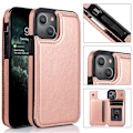 Miniatyrbillede 1 af 11: iPhone 13 - Smart & Praktisk Skal med Kortholder Roséguld