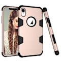 Miniatyrbillede 8 af 11: Skyddande Hybridskal från LEMAN till iPhone XR Rosa/Svart Rosa/Svart