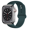 Miniatyrbillede 4 af 11: Klassisk holdbart silikonearmbånd til Apple Watch 38mm/40mm/41mm Grå M