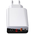 Miniatyrbillede 2 af 9: Kraftfull Type-C USB Väggadapter BASEUS Vit Vit