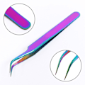 Miniatyrbillede 2 af 7: Pincetter RAINBOW (Naglar och Lösögonfransar) Böjd