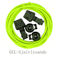 Miniatyrbild 1 av 11: Elastiska Skosnören (Inklusive Dragsko) Längd: 100cm Gul (Självlysande)