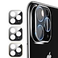 Miniatyrbild 2 av 11: iPhone 11 Pro Kameralinsskydd i Härdat glas + Titanlegeringsram Silver