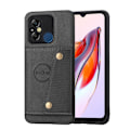Pikkukuva 7 / 11: Lyxigt PC Läder Retro Flip Plånboksfodral För Xiaomi Redmi 12C Grey