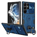Pikkukuva 3 / 9: Samsung Galaxy S23 Ultra - Stilrent Skyddande Skal Ringhållare Grön