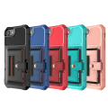 Pikkukuva 6 / 11: iPhone 6/6S - Effektfullt Elegant Skal med Kortfack Röd