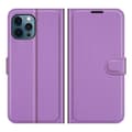 iPhone 12 Pro Max - Elegant Genomtänkt Plånboksfodral Lila