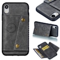 Miniatyrbillede 4 af 11: iPhone XR - Professionellt Retro Skyddsskal med Kortfack Svart Svart