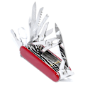 Miniatyrbilde 7 av 8: Professionell Multifunktionell 30-1 Fickkniv Swiss Army Knife Orange