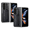 Pikkukuva 11 / 11: Läderfodral med pennhållare för Samsung Galaxy Z Fold 5 Red