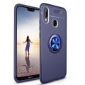 Miniatyrbild 1 av 11: Huawei P20 Lite - AUTO FOCUS - Skal med Ringhållare Blå/Blå