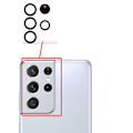 Pikkukuva 3 / 4: 2-PACK Samsung Galaxy S21 Ultra Bakre Kameralins Reservdel Transparent